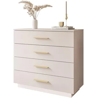 lookway Kommode Lina Kaschmir 95 x 84 x 40 cm Gold / Silber