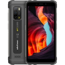 Ulefone ARMOR X10 PRO Outdoor Smartphone Ohne Vertrag, 20MP Unterwasserkamera,Helio P22 4GB+64GB, 5,45" IP68 Wasserdicht Handy Android 11, 5180mAh Akku,3-Karten Slot, Gesichts Entsperrung NFC Grau