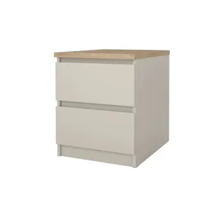 Home Affaire Nachtschrank Naia 40,4 x 50 x 49,5 cm Beige/Braun