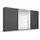 Schwebetürenschrank OTELI 360 x 229 x 68 cm Grau