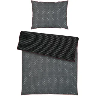 Esprit Bettwäsche , Rot, Schwarz, Weiß , Textil , Punkte , 140x200 cm , Oeko-Tex® Standard 100, BCI (Better Cotton Initiative) , hautfreundlich, angenehm wärmend, bügelleicht, schadstoffgeprüft, weiche und anschmiegsame Oberfläche , Heimtextilien, Bettwäsche & Leintücher, Kinderbettwäsche