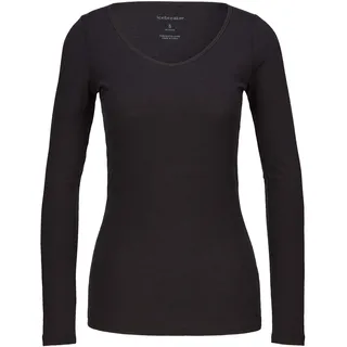 Icebreaker Siren Sweetheart Langarm-baselayer Schwarz L