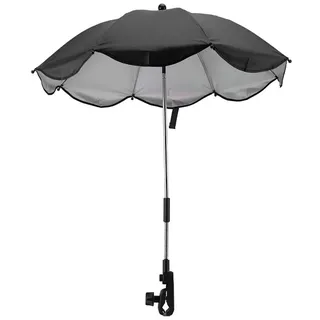 Sonnenschirm Kinderwagen, Kinderwagen Sonnenschirm mit Schirm-Clip-Befestigungsgerät, 360 Grad Verstellbar, UV-Schutz, Universal Kinderwagenschirm Sonnenschirm (Schwarz) (Schwarz 1)