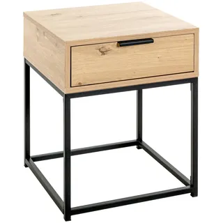 Haku-Möbel Eiche hell Konsolentisch 40x50x40 cm schwarz