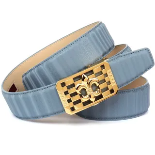 Anthoni Crown Damengürtel Leder blau 75