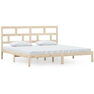 vidaXL Massivholzbett Kiefer 200x200 cm - Braun