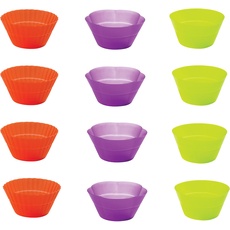 Mastrad Muffin-Backformen, Silikon, Mehrfarbig, 4 x 4.5 x 5 cm