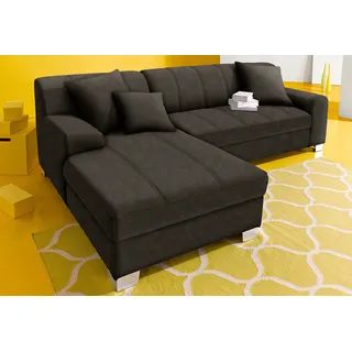 DOMO collection »Turah incl. Zierkissen, moderne Steppung, auch in Leder« wahlw. mit Bettfunktion, L-Form, B/T: 239/152cm, Unser Dauertiefpreis,