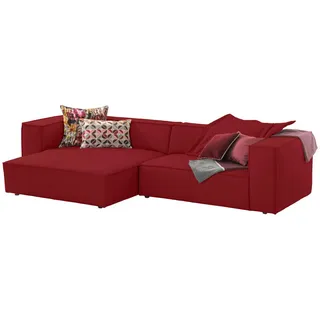W.Schillig Ecksofa , Dunkelrot , Kunststoff , Echtleder , Longlife-Leder , Uni , Füllung: Schaumstoff, Polyurethan (Pur) , Ottomane links, nicht einzeln stellbar, L-Form , 300x164 cm , Goldenes M, Emas, Dgm, Made in Eu , Wohnzimmer, Sofas & Couches, Wohnlandschaften, Ecksofas