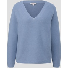 Bild von V-Ausschnitt-Pullover, mit V-Ausschnitt, blau