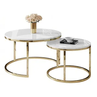 lookway Runder Tisch CIRI 2in1 Goldchrom