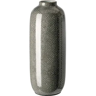 Fink Tischvase »ROY« Handarbeit, mit handbemaltem goldfarbenen Rand, grau