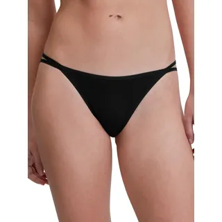 CALIDA Sleek Skin Tanga-Slip Damen, extraleichte, weiche Qualität, schmaler Schnitt, Low Cut, weicher Bund schwarz 40-42