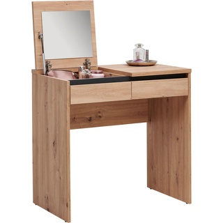 Carryhome Schminktisch , Eiche Artisan , Holzwerkstoff , 1 Schubladen , rechteckig , Wange , 48x78.9x80 cm , Schlafzimmer, Schminktische