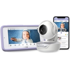 Hubble Connected Nursery Pal Premium Baby Monitor with Camera, 5 Inch Touch Screen, Privacy Mode, Infrared Night Vision, Two-Way Call, Room Temperature Sensor and Smartphone App