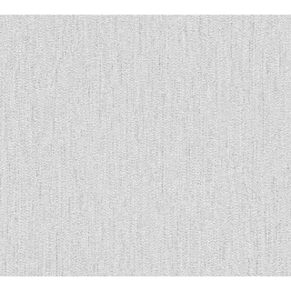 A.S. Création Vliestapete Uni Hellgrau Silber