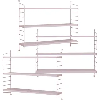 [en.casa] Modulares Wandregal Strängnäs 3er Set Lila