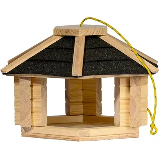 Dobar Vogelhaus Zwart XL Massivholz 40 cm x 34,5 cm x 23,5 cm FSC®