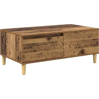 vidaXL Couchtisch mit Schubladen Altholz 90 x 50 x 35 cm Holzwerkstoff - Braun