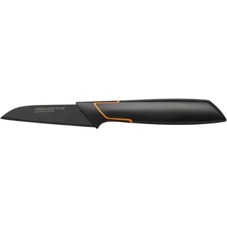 Fiskars Schälmesser, Modernes Design, Gerade Klinge, Gesamtlänge: 20 cm, Qualitätsstahl/Kunststoff, Edge, 1003091, Schwarz/Orange