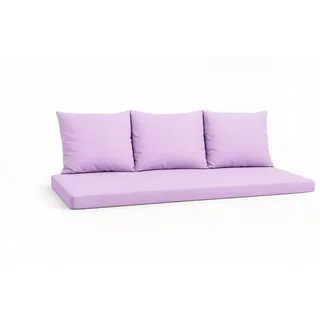 Setgarden Mix-Techno Gartenkissen Für Polyrattan Möbel 140×50×50 cm – Kissen Für 2 Sitzer Gartensofa 1tlg Purple