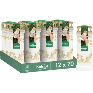 Bolsius Grablicht 12 St. weiß