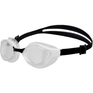 Arena Schwimmbrille Unisex-Schwimmbrille für Erwachsene mit Großen Gläsern, UV-Schutz, Swipe Anti-Fog Technologie, Air Bold Swipe Clear-white-black - Einheitsgröße