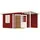 Gartenhaus 4,5 x 3 m Rot