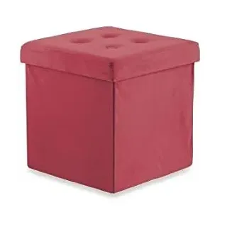 Galileo Casa 2194636 Sitzsack, Samt, Bordeaux 37,5 x 37,5 x 38 cm, Rot