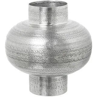 Alexandra House Living Vase, silberfarben, Metall, Antik-Finish, 25 x 25 x 27 cm