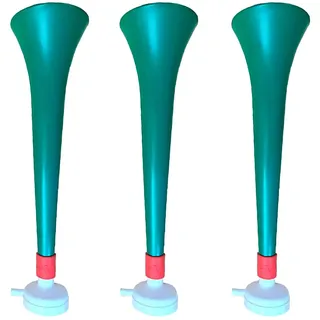 FUN FAN LINE - Packung x3 Kunststoff Vuvuzela Stadion/ungiftig Fußball Horn. Zübehor für Fußball- und Sportfeiern. Sehr Lautes Lufthorn für Animation. (Wales)