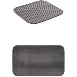 Gözze Badteppich Berlin 2er Set, 50x45 cm + 60x100 cm, Farbe: anthrazit