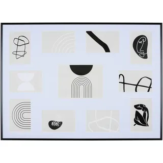 Bilderrahmen , Schwarz , Metall , rechteckig , 50x70 cm , Passepartout , Bilder & Rahmen, Bilderrahmen, Bilderrahmen & Fotorahmen