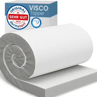 ELONEO Viscoelastischer Matratzen Topper 80x200cm, Matratzentopper mit Memory Foam Effekt, 8 cm Höhe, Matratzenauflage für Bett und Boxspringbett