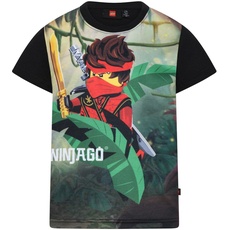 LEGO Jungen Ninjago Lwtaylor 324 T-Shirt, 995 Black, 98 EU
