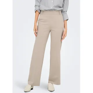 Only Anzughose ONLY "ONLPOPTRASH LIFE MW STRAIGHT PANT PNT", Damen, Gr. S, Länge 30, pure cashmere, Milano Rib, Obermaterial: 63% Viskose, 32% Nylon, 5% Elasthan, unifarben, normal, Hosen Anzughose, Viskosemischung