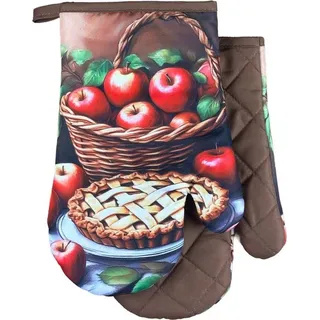 Ofenhandschuhe, Küchenhandschuhe mit Magnet Olaf II Äpfel - Bunt
