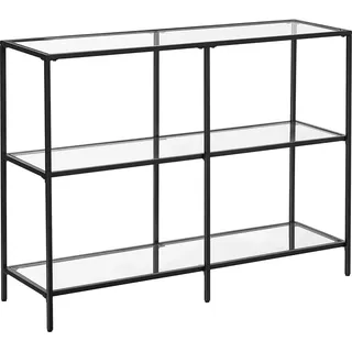 Vasagle Konsolentisch 30 cm x 100 cm x 73 cm Schwarz-Transparent