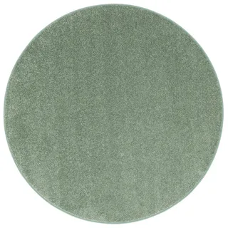 Snapstyle Hochflor Velours Teppich Cottage Mintgrün Rund