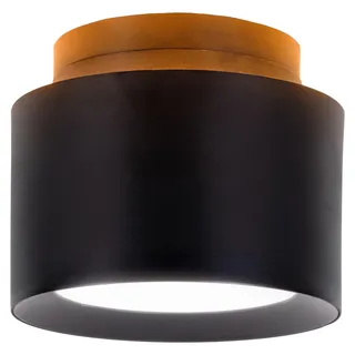 Spots - LED / CCT Spot "TRIMES" Ø: 11,5cm schwarz, Strahler im Modern Style, aus Kunststoff in schwarz, 9,5 cm hoch, Ø 11,5 cm, inkl. LED – dimmbar – CCT-Wechsler – Nachtlichtfunktion – Schiebeschalter - Schwarz