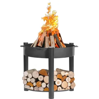 Cookking Feuerschale Montana Inkl. Holzlager Ø 80 cm x 80 cm Schwarz