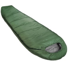 Amazon Basics Cold Weather Camping and Hiking Sleeping Bag, Mummy, Olive Green, Lightweighted