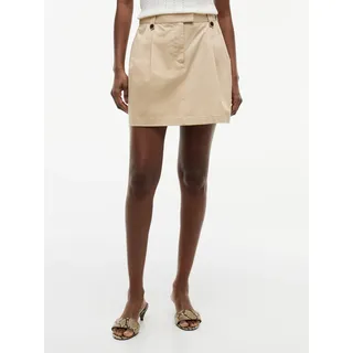 Tommy Hilfiger Minirock "CHINO PLEAT SKIRT" Baumwollmischung, Plisseefalten, gentle gold