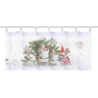 HOME WOHNIDEEN Home fashion WEIHNACHTSWICHTEL Cafehaus, Stoff, rot, 45 x 120 x 0,1 cm