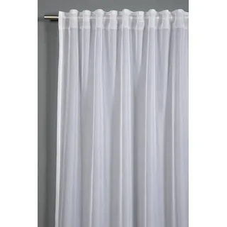 Sehlbach Fertigstore mit Kräuselband, Weiß, 300 x 145 cm Gardinen, Zeitlose Eleganz, Lichtdurchlässig, Blickdicht, Einfache Befestigung, Vielseitig Kombinierbar
