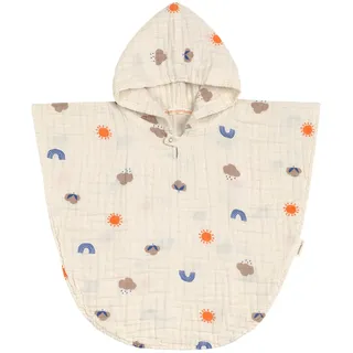 LÄSSIG Kinder Badeponcho aus Musselin mit Kapuze/Muslin Poncho Blossom Nature