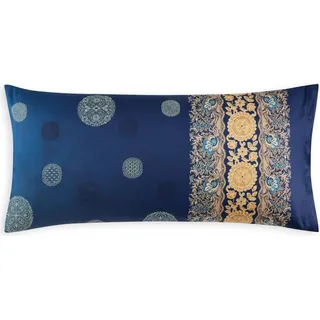 Bassetti Baumwollsatin-Kissenbezug einzeln PALLAVICINO Farbe BLAU B1 Größe 40x80 - Blau