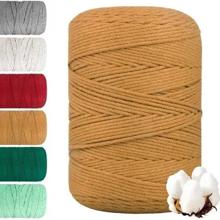 Baumwolle-Macrame-Yarn-500m-4-Threads-Thick-Rope-Boho-Decoration