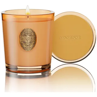 M&SENSE Duftkerze Kürbis-Apfelkuchen,260g Duftkerzen im Glas Natürliche Soja-Kerze,55 Stunden Brenndauer,Weihnachten Kerzengeschenke für Frauen & Männer