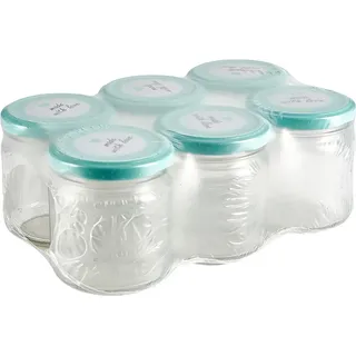 Einmachgläser 212 ml mit Schraubdeckel 6er Pack